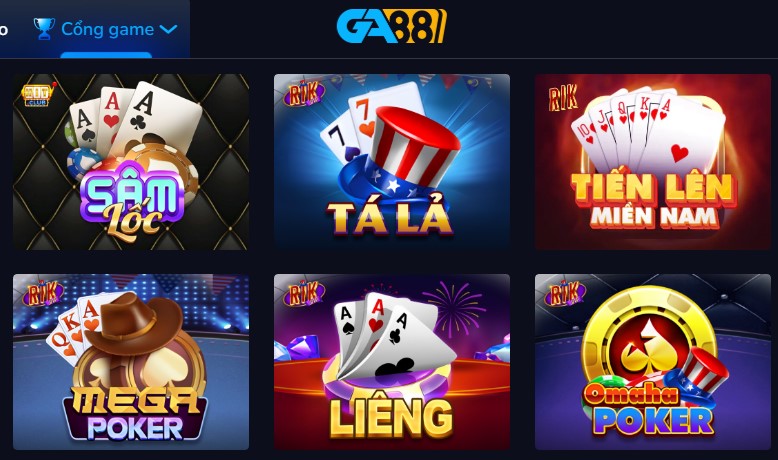 Game bài GA88 lựa chọn hàng đầu của các tay chơi cá cược