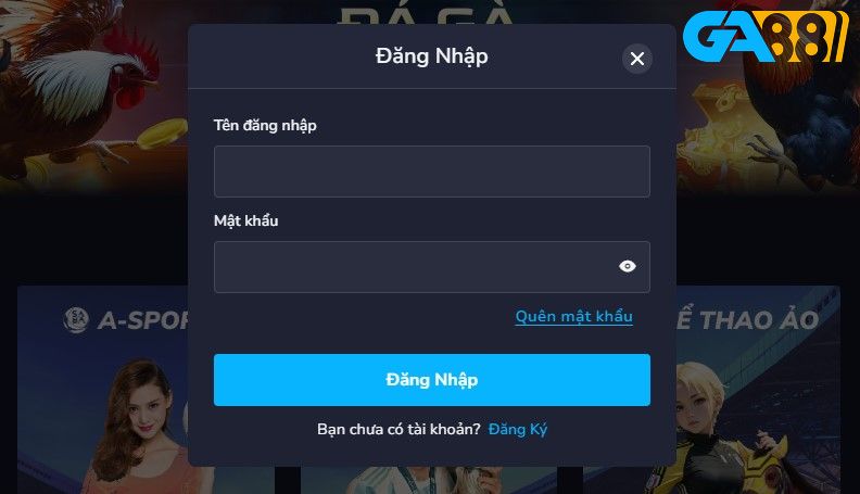 Quy trình nạp tiền tại GA88